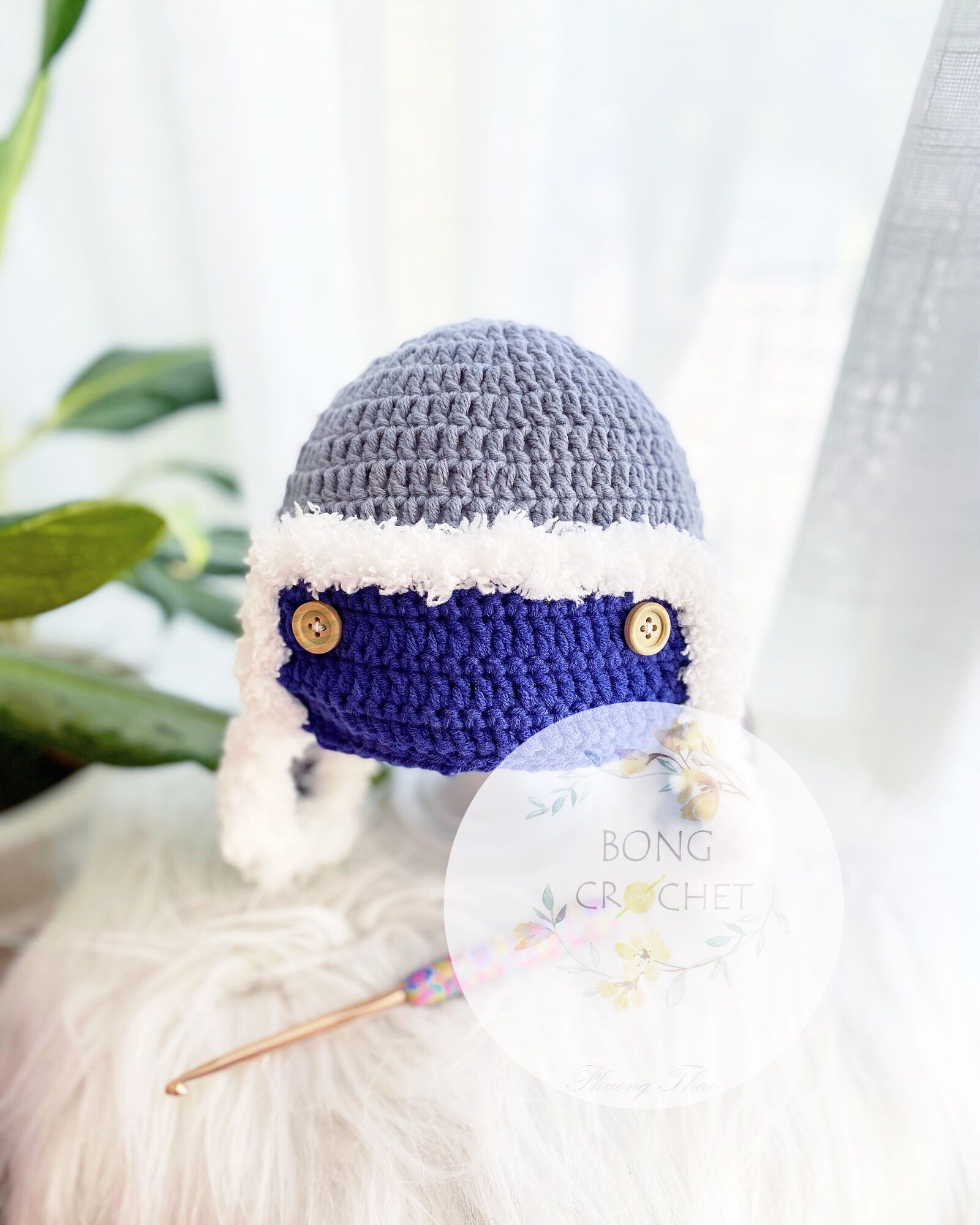 Mũ len phi công xinh cho bé trai [crochet] 🦋🧺