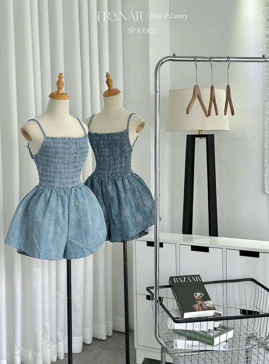 Jum jeans mềm chun ngực kh