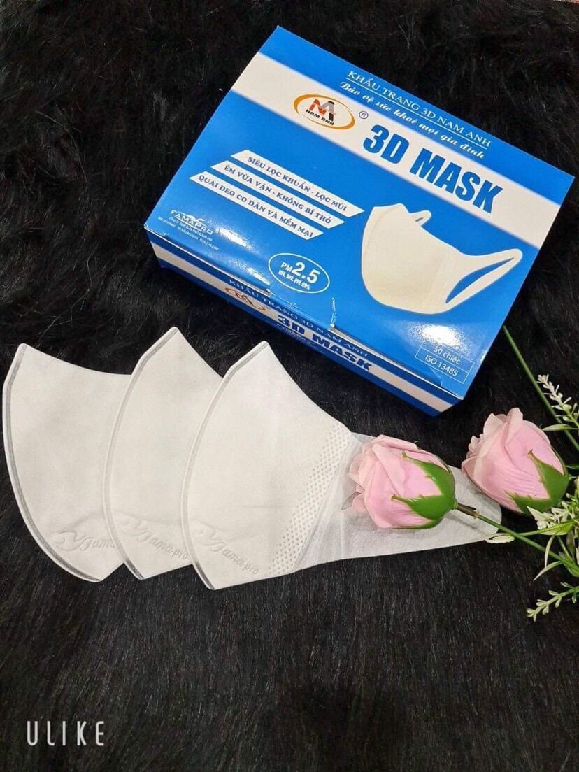 Khẩu trang 3D người lớn hộp 50cái