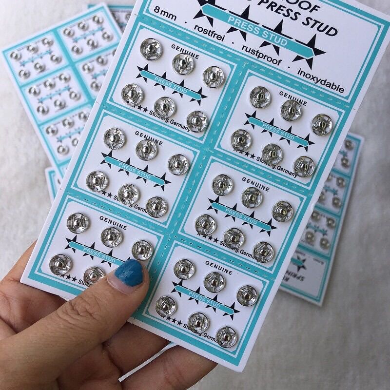 🌺 Vỉ 36 Cặp NÚT BÓP may áo quần