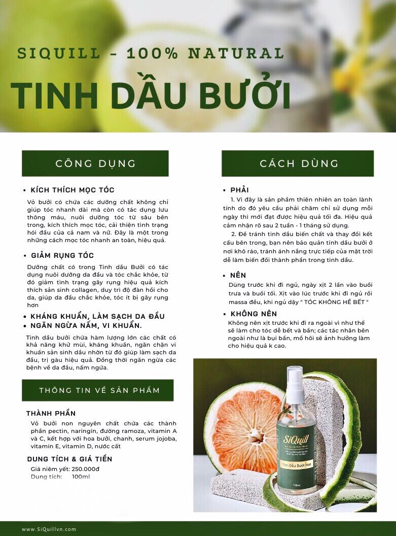 TINH DẦU BƯỞI NON SIQUILL