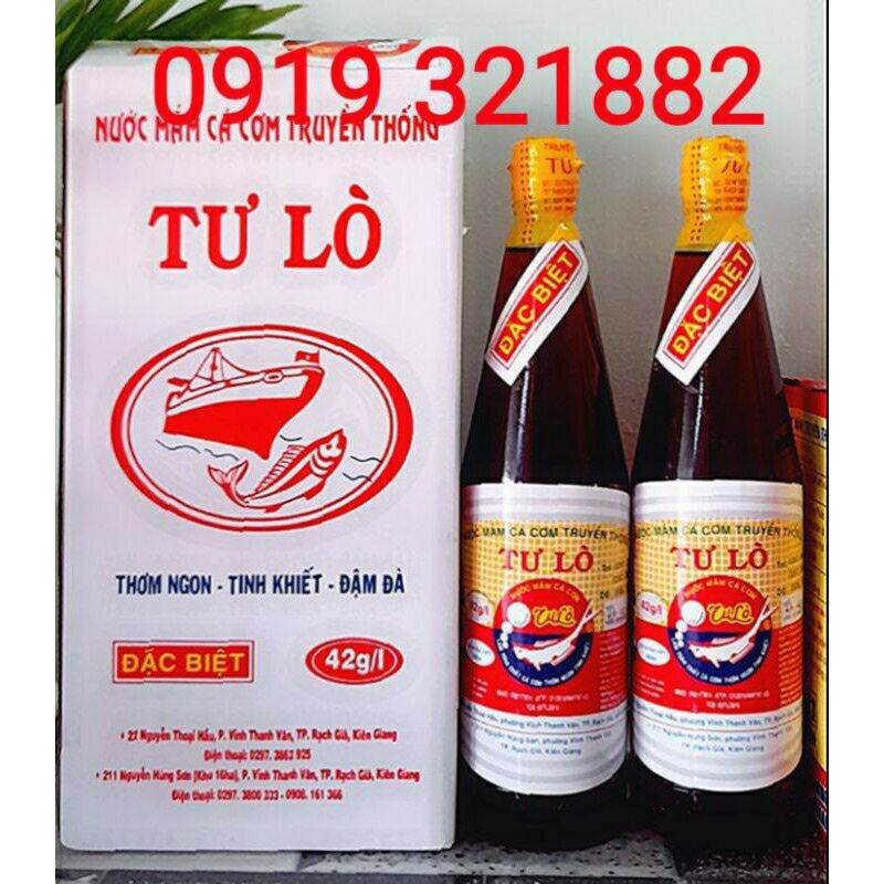 Nước mắm tư lò 42 độ đạm 2 cặp