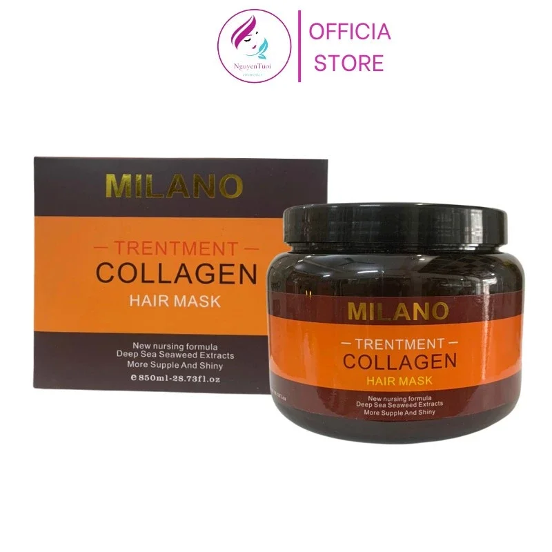 Kem ủ tóc milano collagen hair mask phục hồi tóc siêu mềm mượt 1000ml
