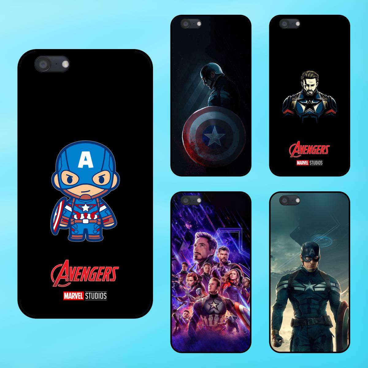Ốp lưng điện thoại Oppo A71 viền đen Captain America Marvel Avengers