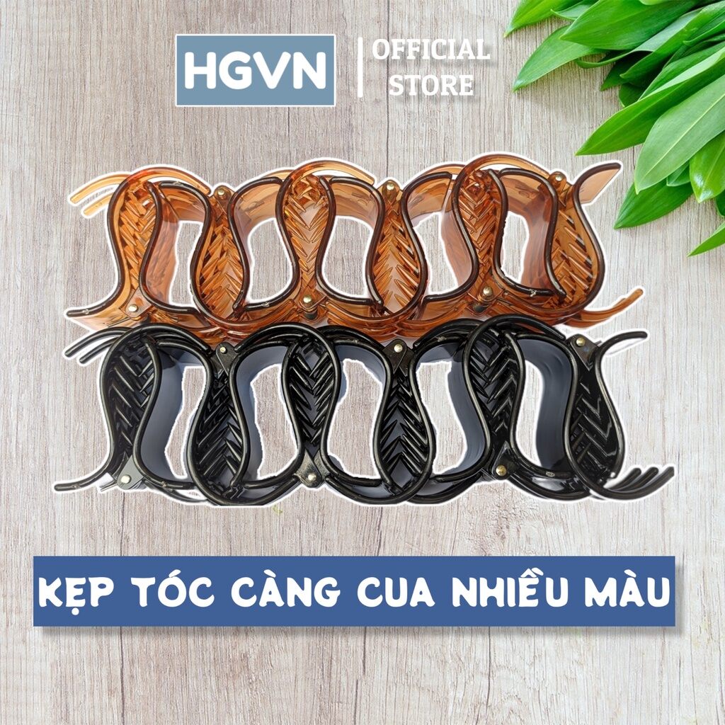 Sét 12kẹp tóc mái càng cua nữ 3răng-5răng nhiều màu