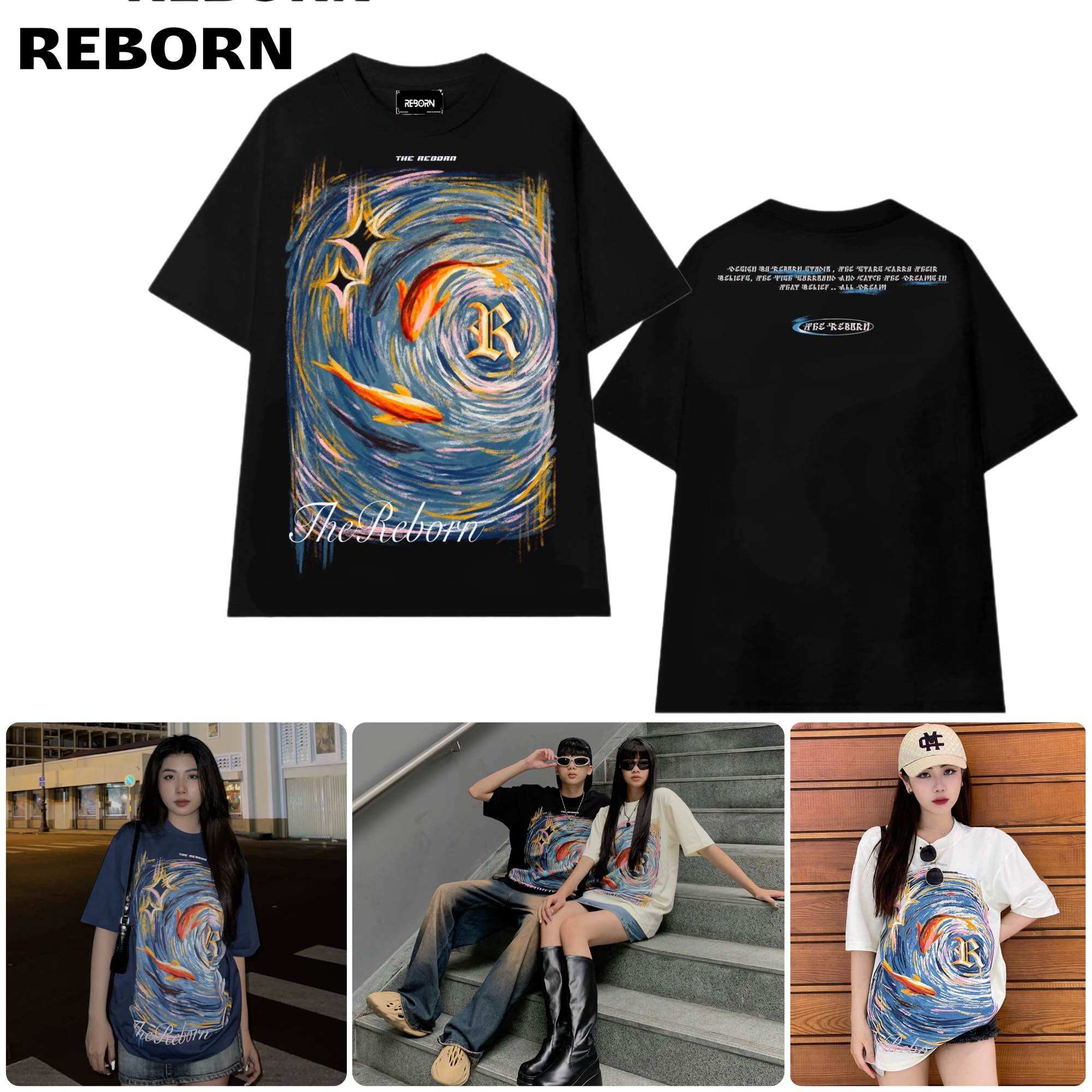 Áo thun reborn the fishes tee 100% cotton