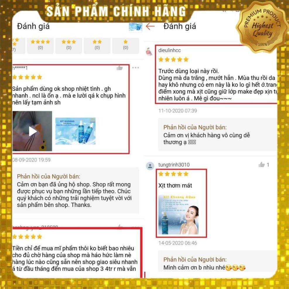 [CHÍNH HÃNG] Xịt khoáng Aqua Moisture Soothing Mist R&B