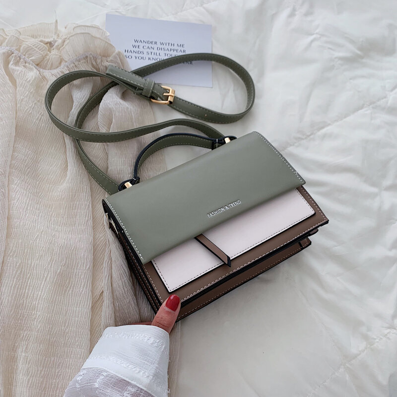 Color-Matching Bag Women's Bag New 2021 Tide Fashion Pouches Messenger Bag Female Elegant Handbag Fashion Shoulder Bag