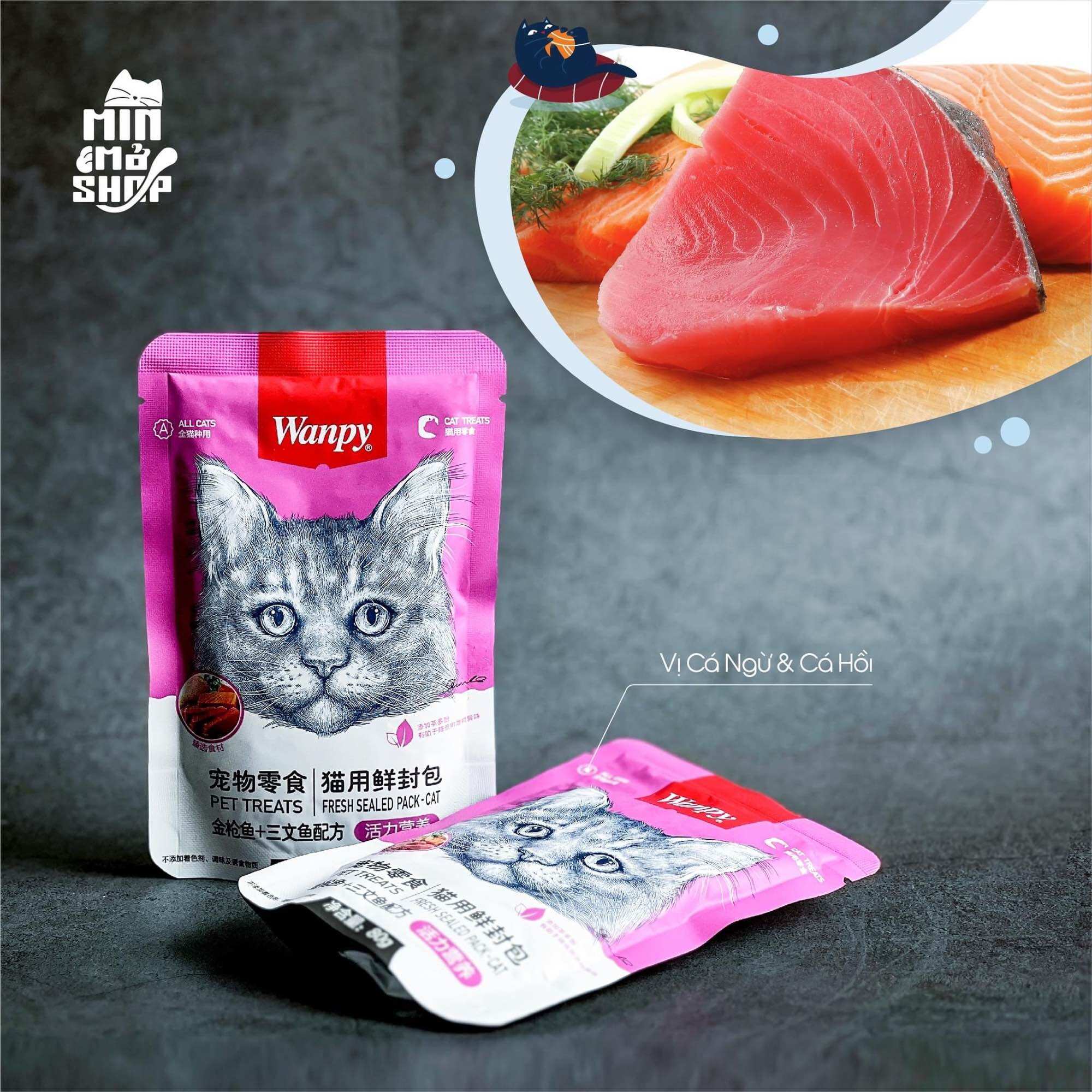 PATE WANPY DẠNG ƯỚT CHO MÈO GÓI 80G