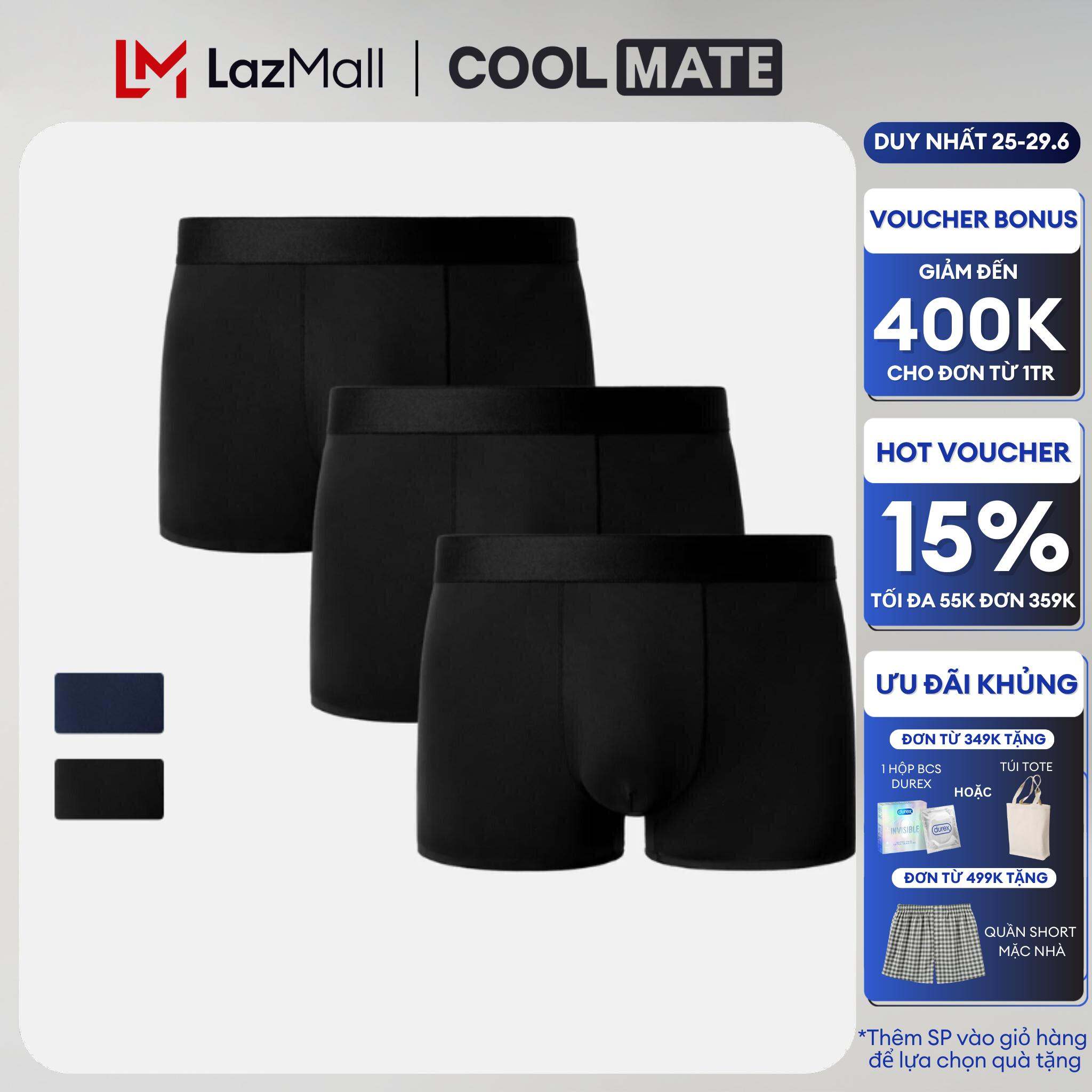 [CHỈ 25-29.6 TẶNG QUÀ ĐƠN 349K]Combo 03 Quần lót nam Trunk Excool Microfiber Seamless (Không đường may) - thương hiệu Coolmate