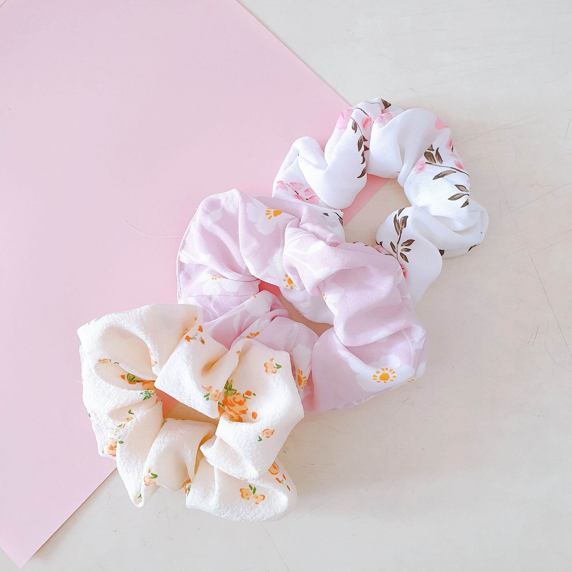 Buộc tóc Vải Hoa