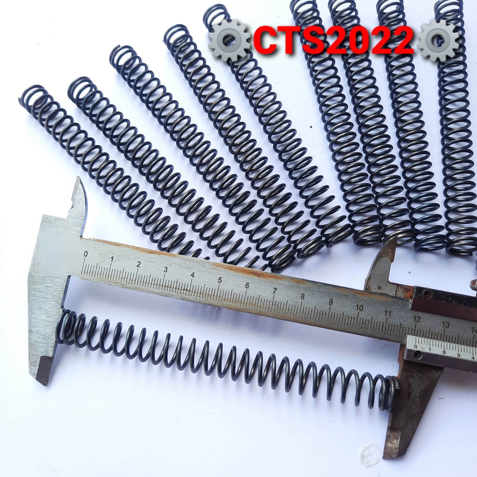 Lò xo nén thép đen phi 12 sợi 1.4mm dài 103/120mm