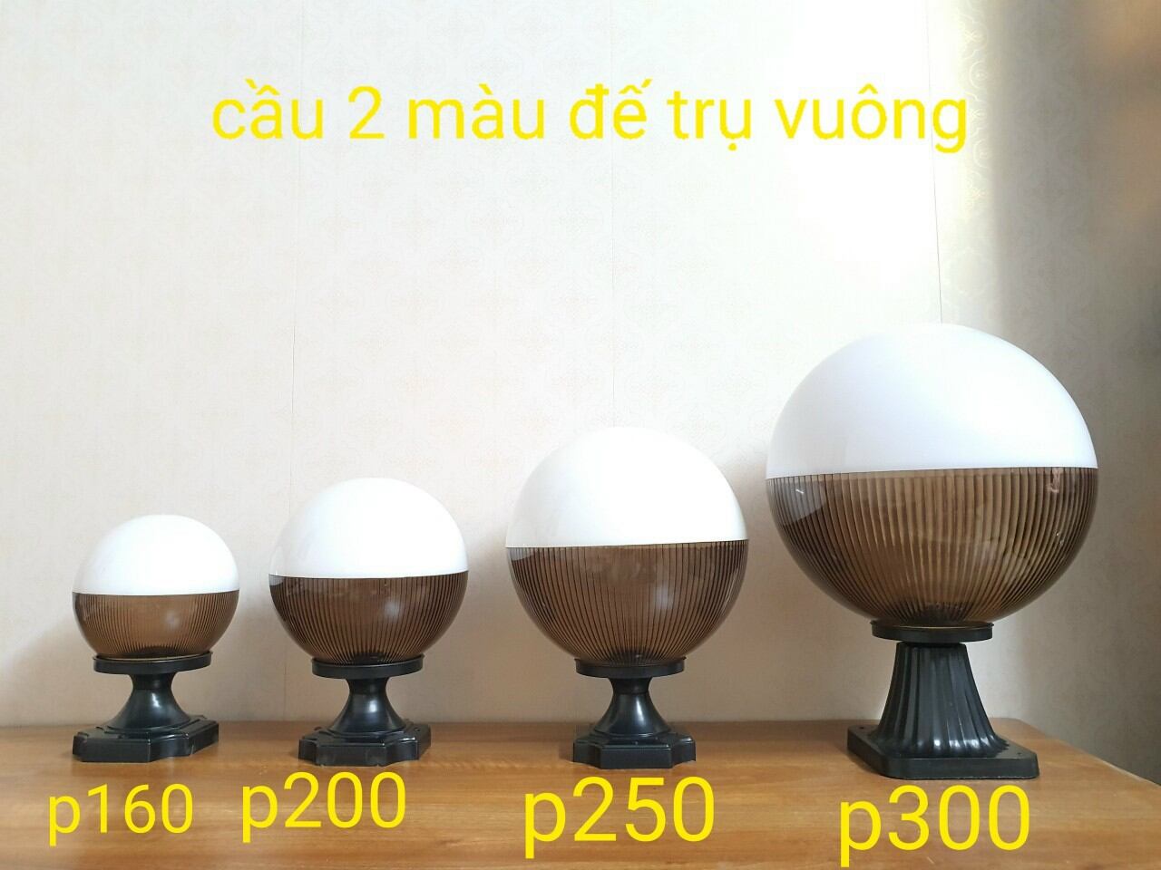 Đè cầu trụ cổng d20cm tặng kèm bóng led