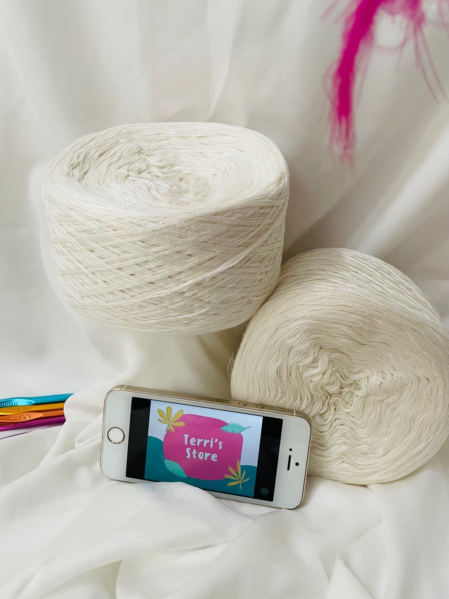 Yarn - Sợi Cotton Visco - Sợi Cotton Lụa | Sợi chập - Mền bóng nhẹ và mát - Sợi mùa hè | Terri Store