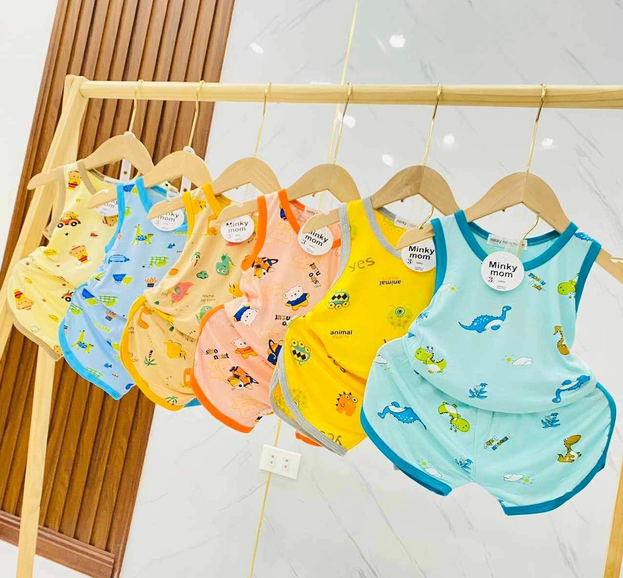 Thun lạnh minky mom ba lỗ