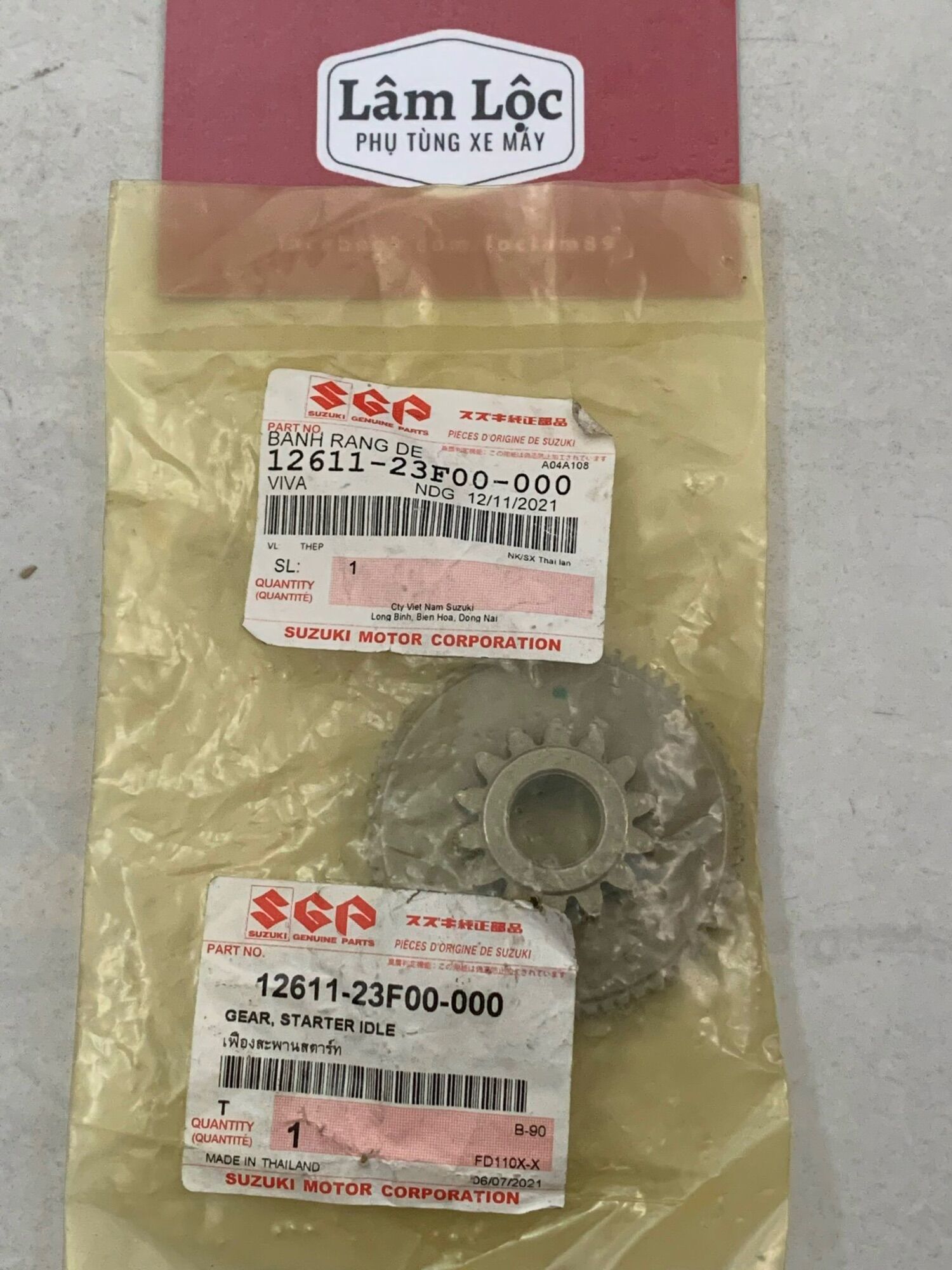 Bánh răng nhông đề viva 23f smash 110 suzuki chính hãng
