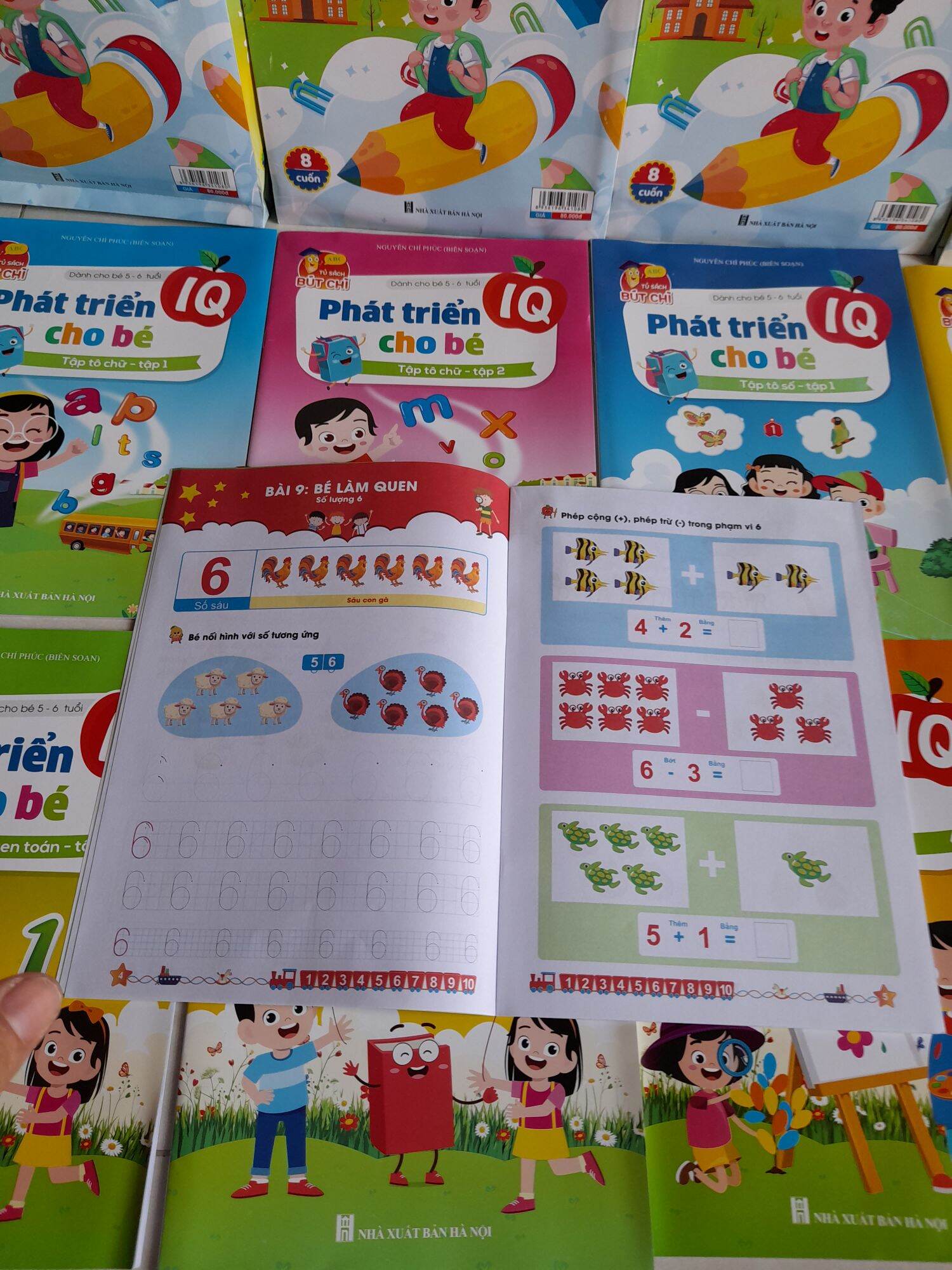 [HCM] PHÁT TRIỂN IQ CHO BÉ 5-6 tuổi ( túi 8 cuốn)