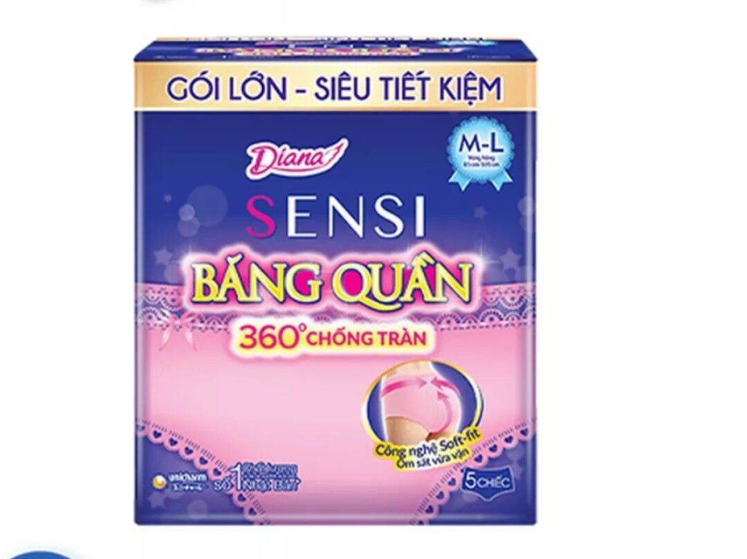 Băng vệ sinh Diana quần 5 miếng size M-L