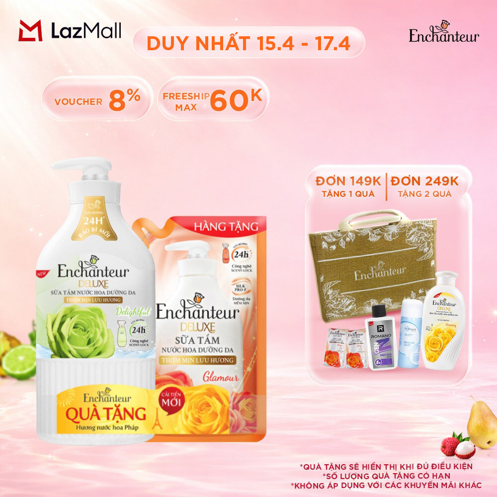 [Seasonal] Sữa tắm Delightful 650g + Tặng túi sữa tắm 200g