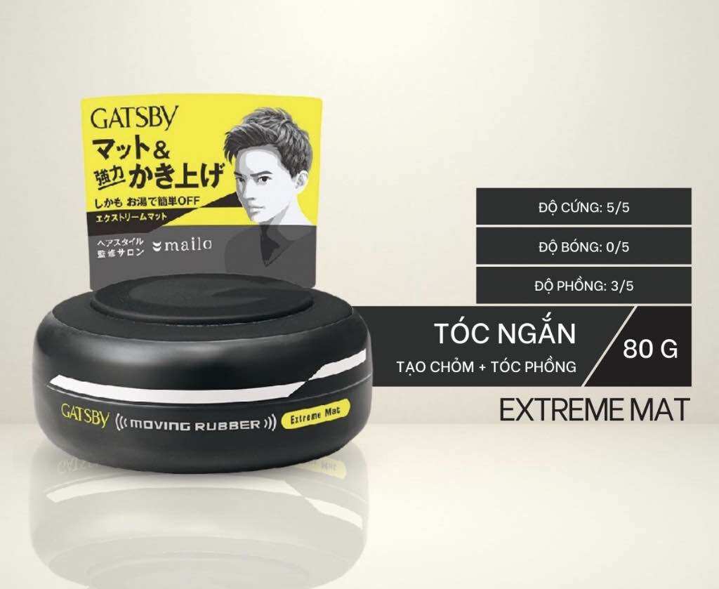 Sáp Wax vuốt tóc nam Gatsby Moving Rubber NHẬT 80g