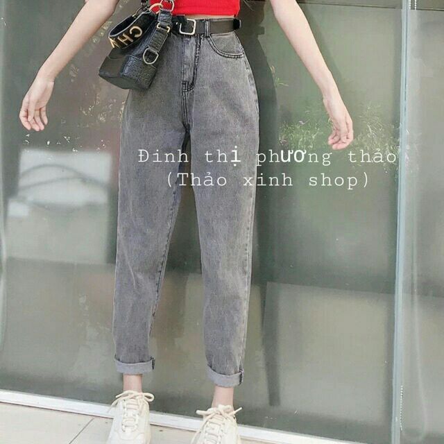Baggy Jeans Lưng Cao Trơn