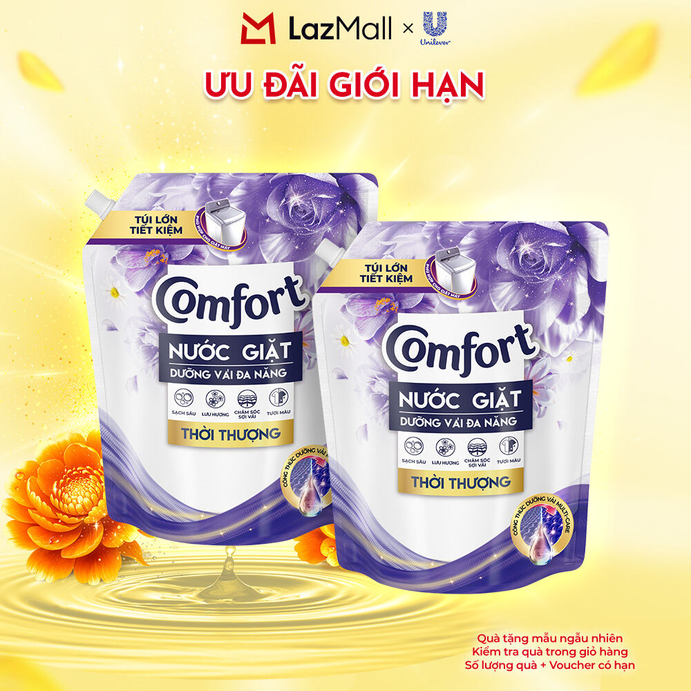 (Livestream) - Combo 2 Nước Giặt Comfort Dưỡng Vải Đa Năng Thanh Lịch/Thời thượng 3.6Kg / 3.8Kg (bao bì tùy lô nhập hàng)
