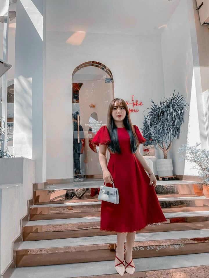 [ BIGSIZE 55-150kg ] Đầm Đỏ cánh tiên đi tiệc