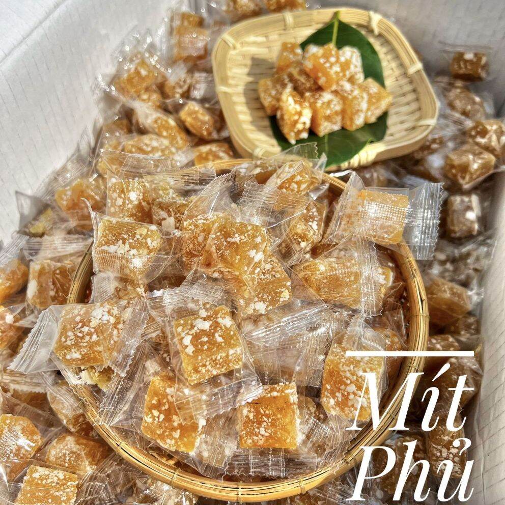 Mứt mít cơm dừa hoa tuyết dẻo viên 500g