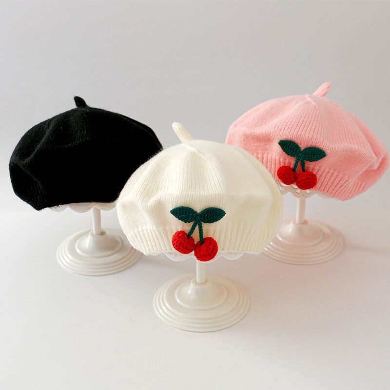 Mũ Trùm Đầu Len Dệt Kim Dễ Thương Cho Bé Gái Mùa Xuân Thu Mũ Trùm Đầu Phong Cách Công Chúa Cho Trẻ Sơ Sinh Mũ Trùm Đầu Thời Trang Cho Trẻ Em