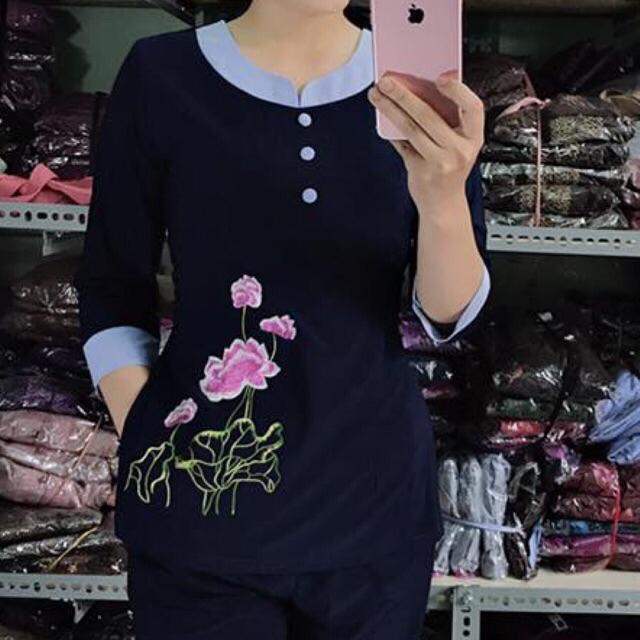 ĐỒ LAM ĐI CHÙA – MẪU THUN 3 NÚT LOẠI 1