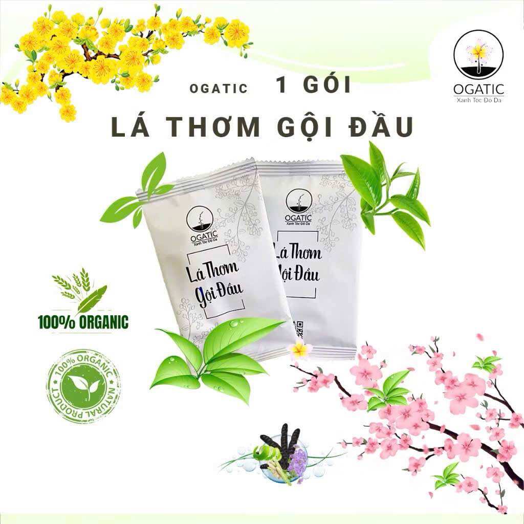 1 GÓI LÁ THƠM GỘI ĐẦU OGATIC.
