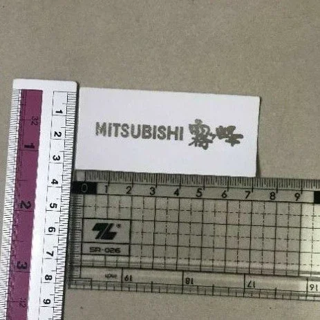 Combo 10 tem dán mặt lạnh mitsubishi chữ trắng