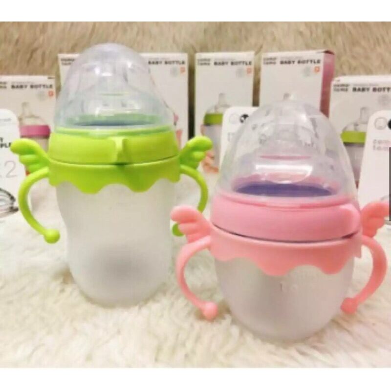 Bình sữa comotomo hàn quốc150ml/250ml  xanh/hồng  núm ti siêu mềm cho bé