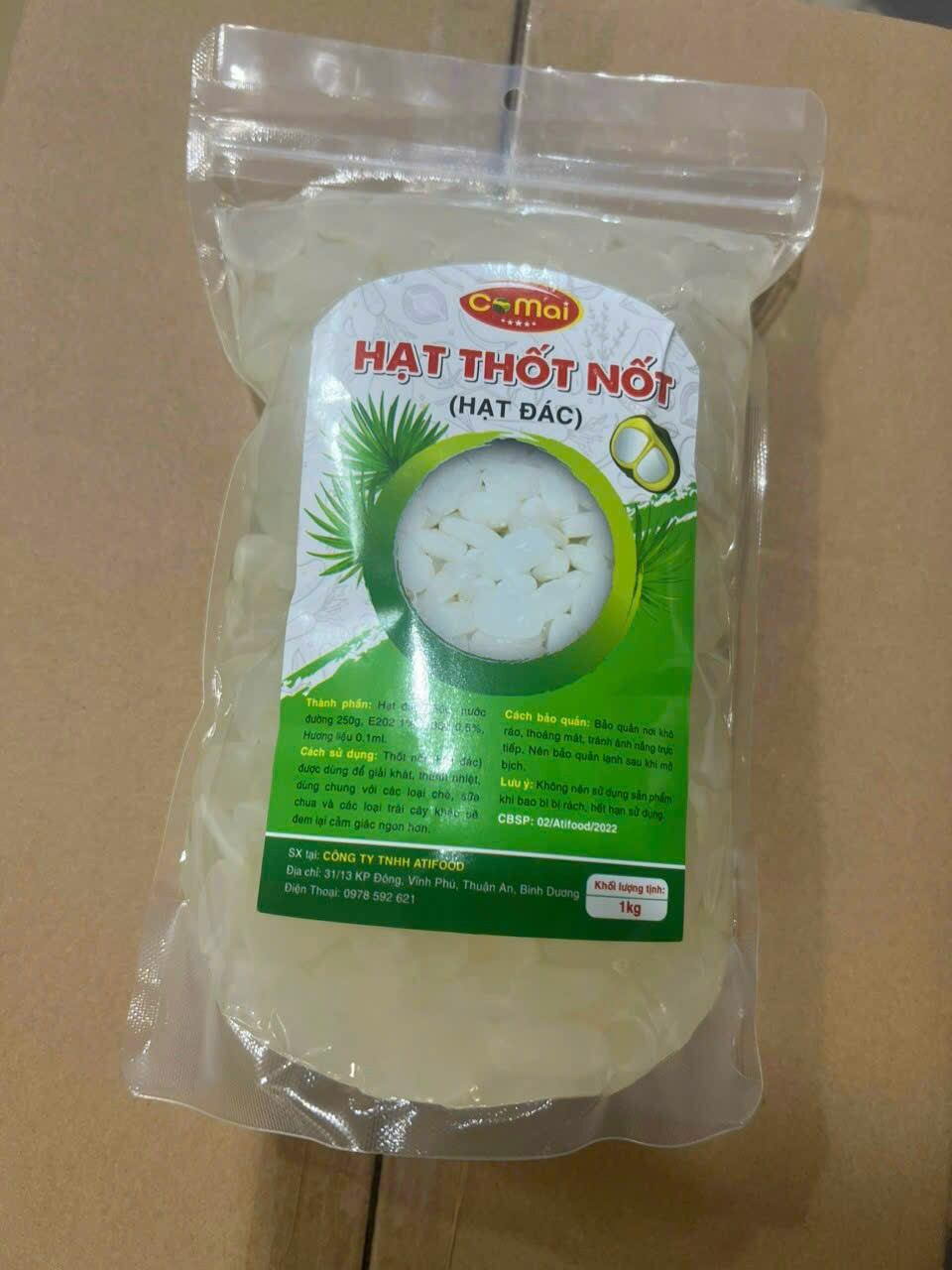 Hạt Thốt nốt ( Hạt Đác) rim đường 1 kg