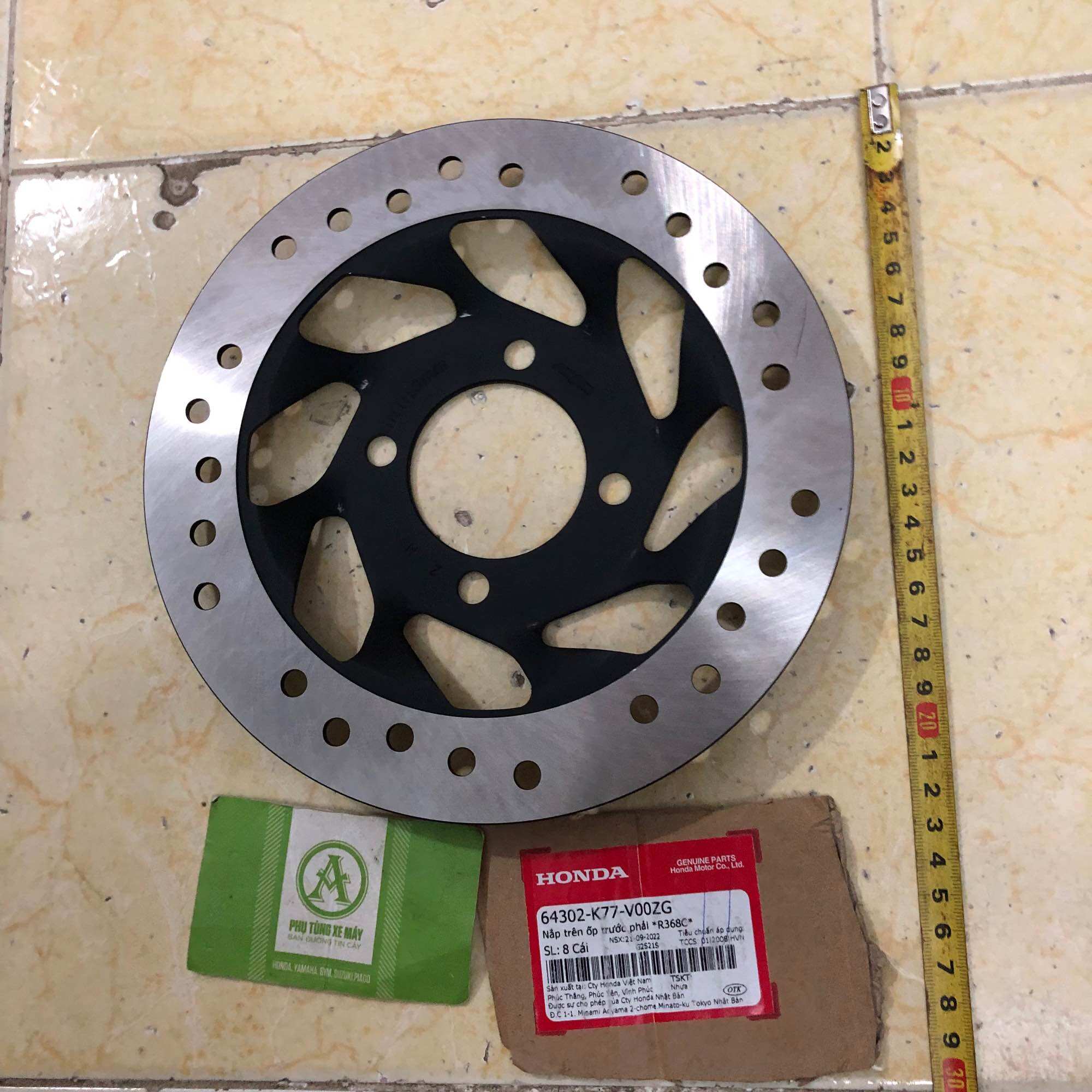 Dĩa thắng trước xe máy Wave Rs 4 lỗ lõm