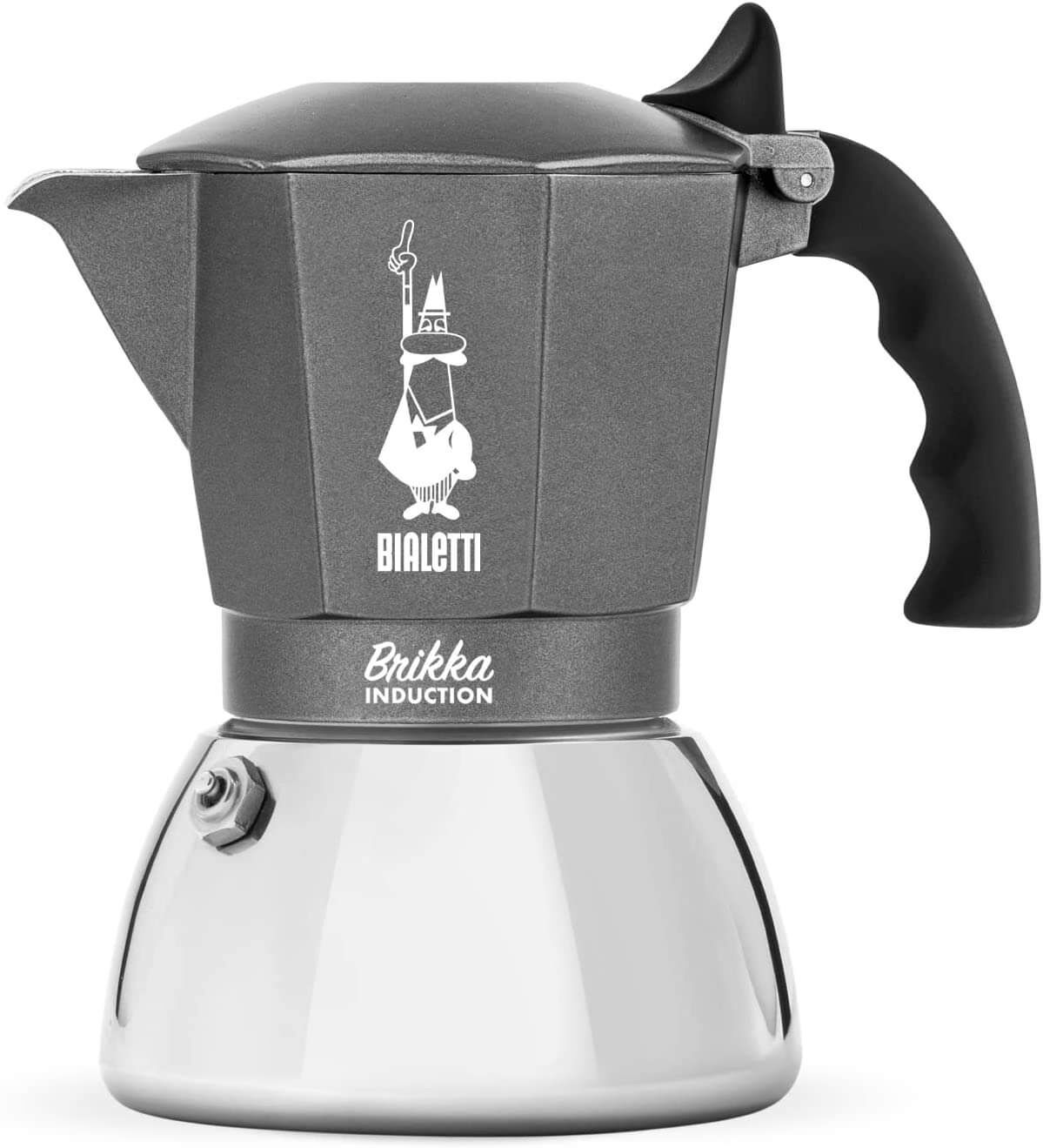 Ấm pha cà phê Bialetti Brikka Induction 4 cup (mẫu mới 2022), dùng được với cả bếp từ