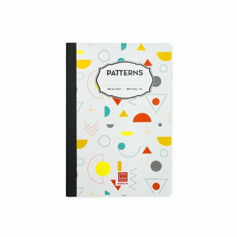 Vở viết, vở kẻ ngang 200 trang (4530) Hồng Hà Patterns A4 [RẺ VÔ ĐỊCH]