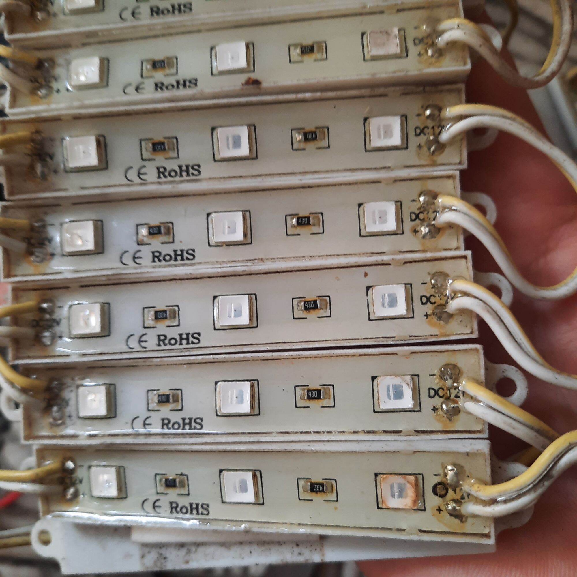 7 đèn led hắt 3 bóng đỏ 12v các loại (cũ)