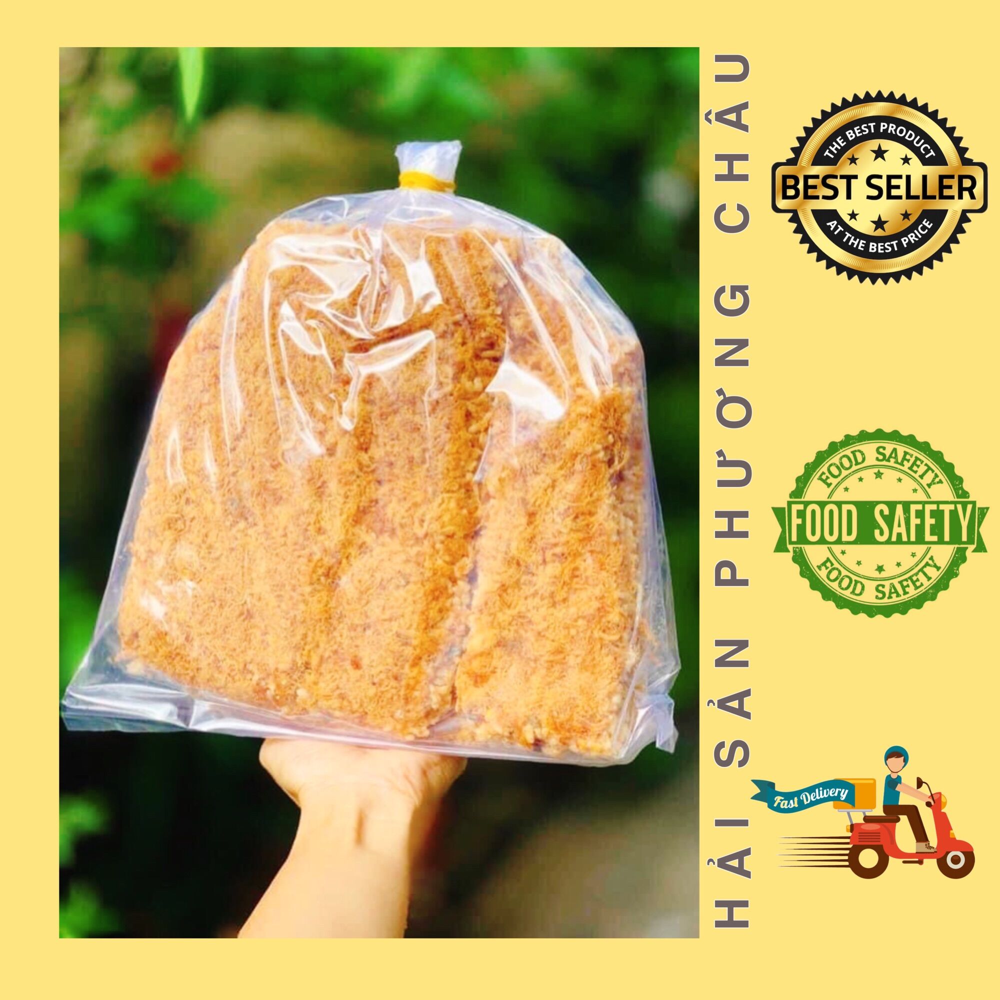Cơm cháy siêu chà bông loại đặc biệt giòn thơm ăn vặt 500g