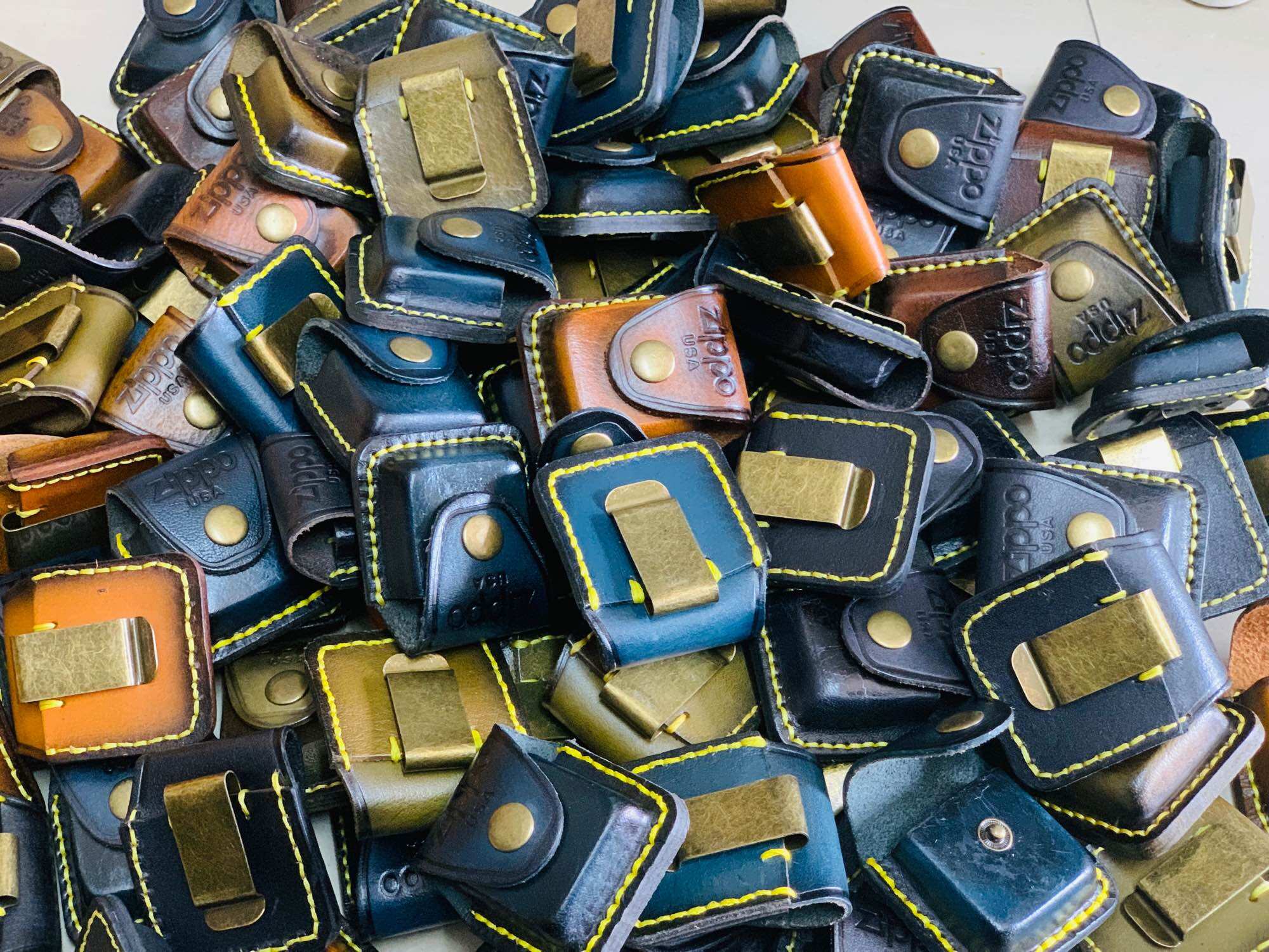 Bao da Zippo làm thủ công bằng 100% da bò thật