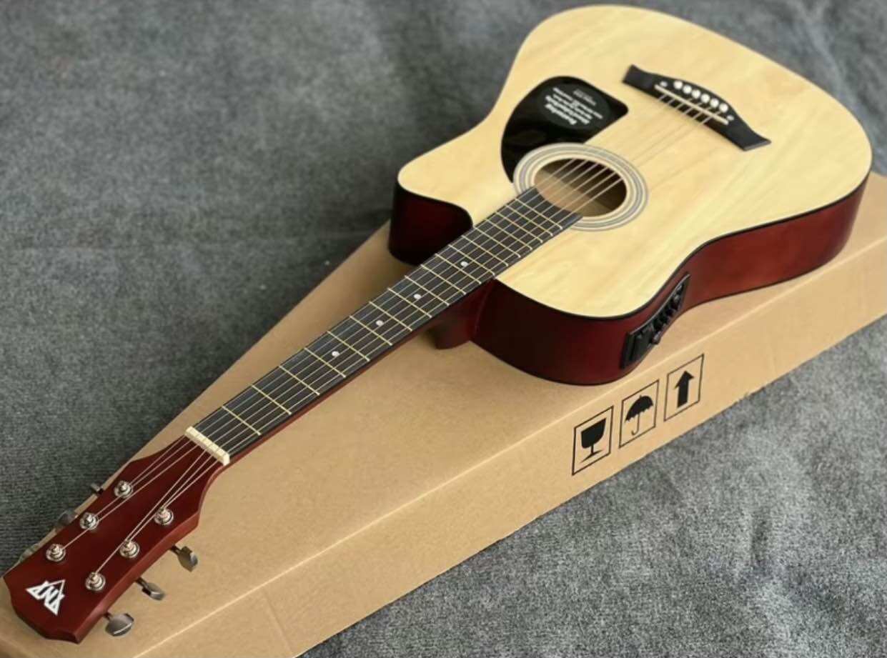 Đàn guitar acoustic T70 giá 1tr50k bản eq kết nối ra loa Đàn T70 size 38 dài 96cm - 8