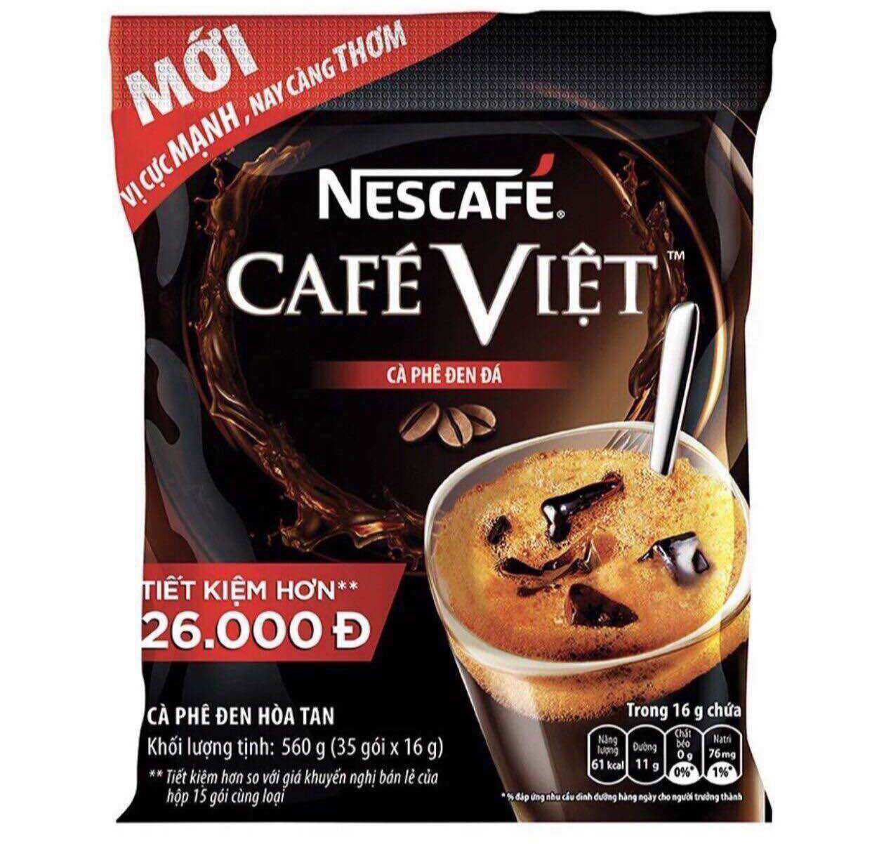 Cà phê việt đen đá - bịch 35gói + kem sữa đặc 388g