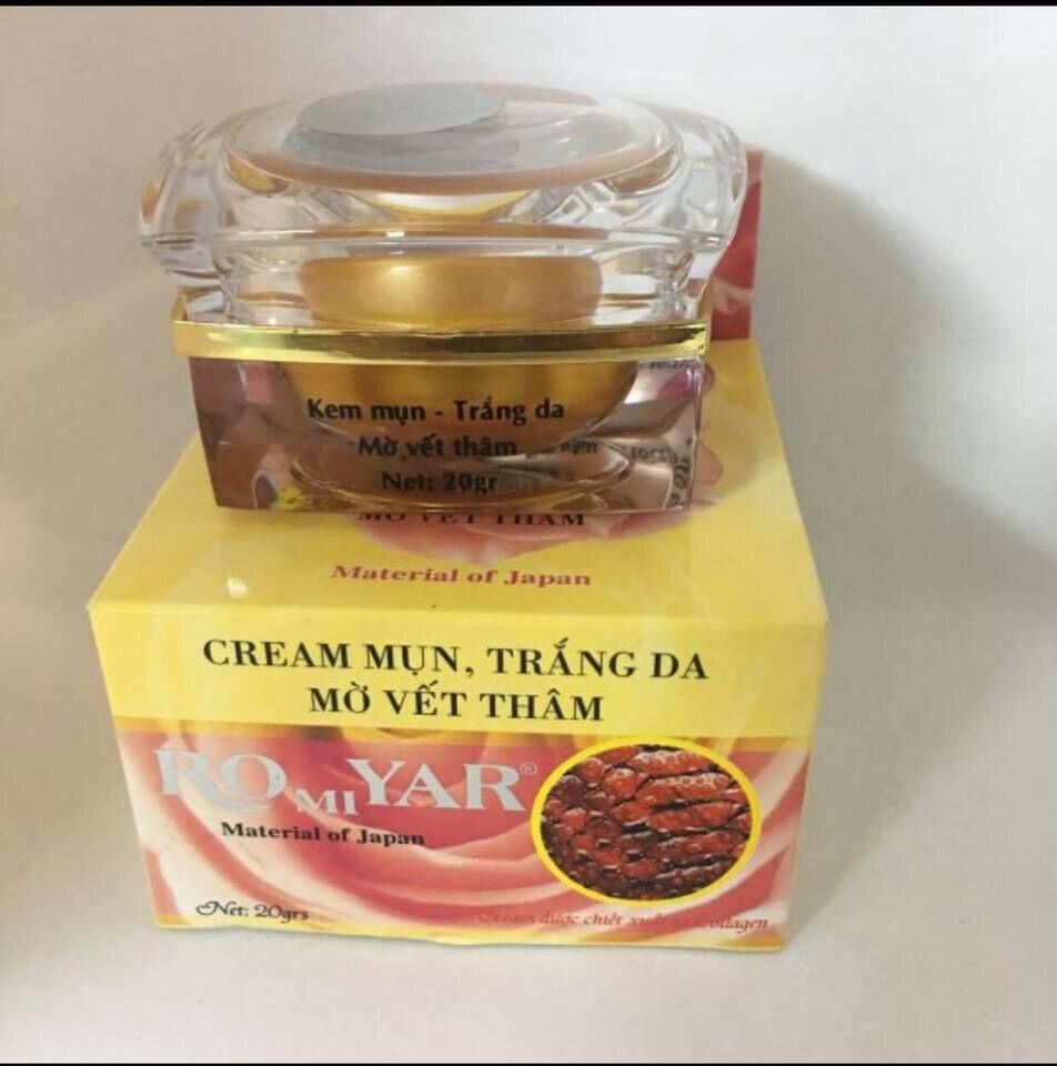 Kem mụn trắng da mờ vết thâm Romiyar