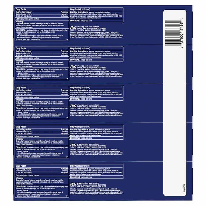 [Bill Mỹ 🇺🇸]  Kem đánh răng Crest 158 gram của Mỹ