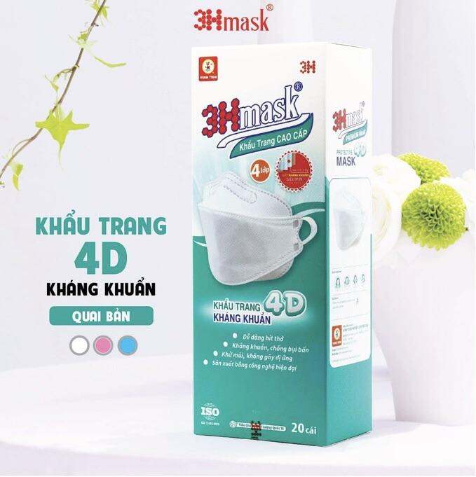 Hộp 20 Khẩu Trang 4D KF94 3Hmask Vĩnh Tiến