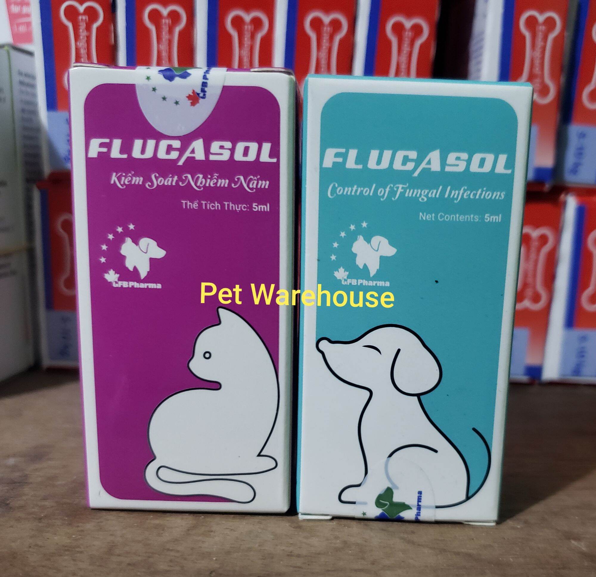Flucasol 5ml kiểm soát nhiễm nấm trên chó mèo
