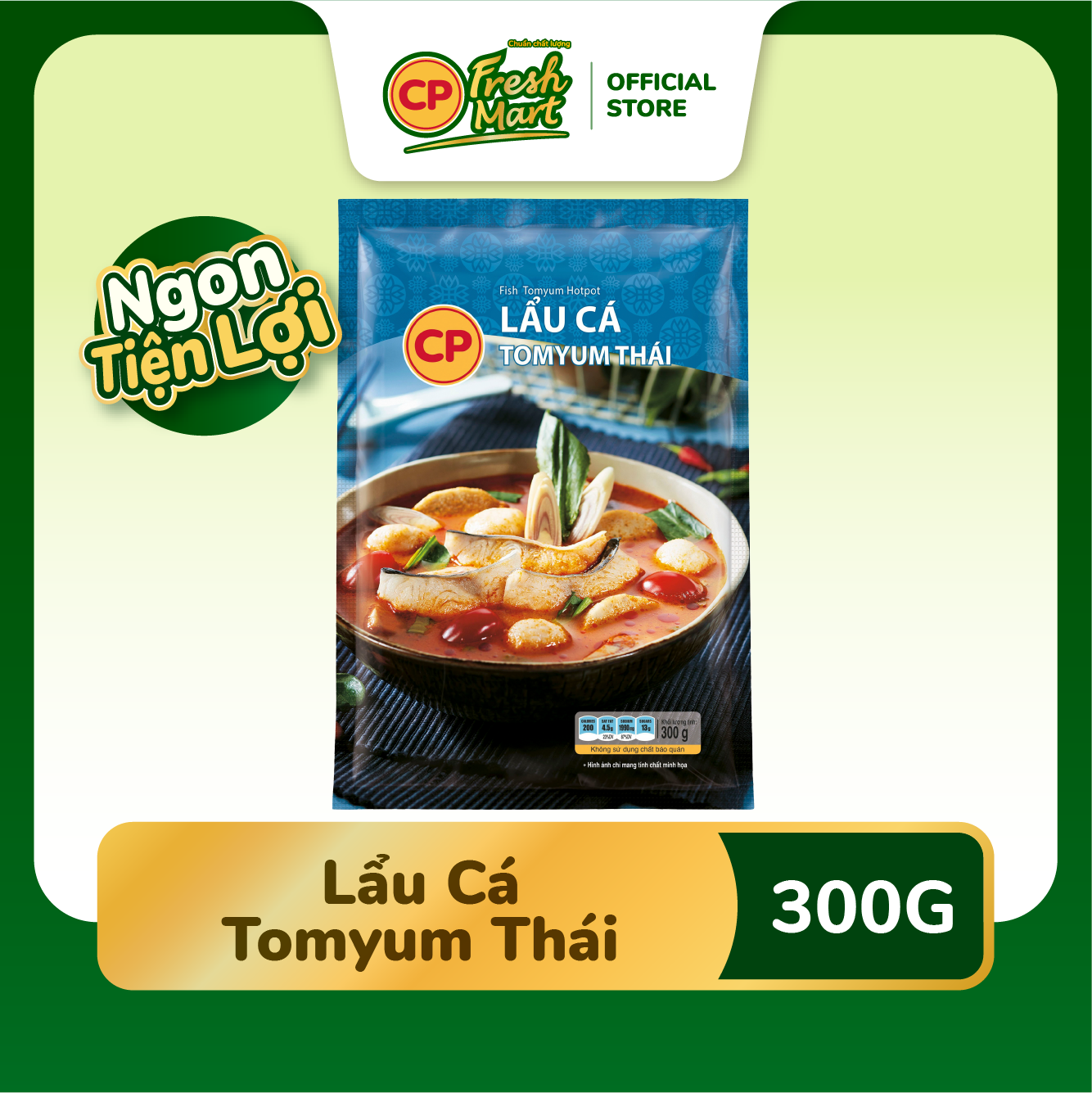 Lẩu Cá Tomyum Thái CP Gói 300G  - Tươi Ngon Tiện Lợi - Tiệc Nhanh Gọn - CP Fresh Mart