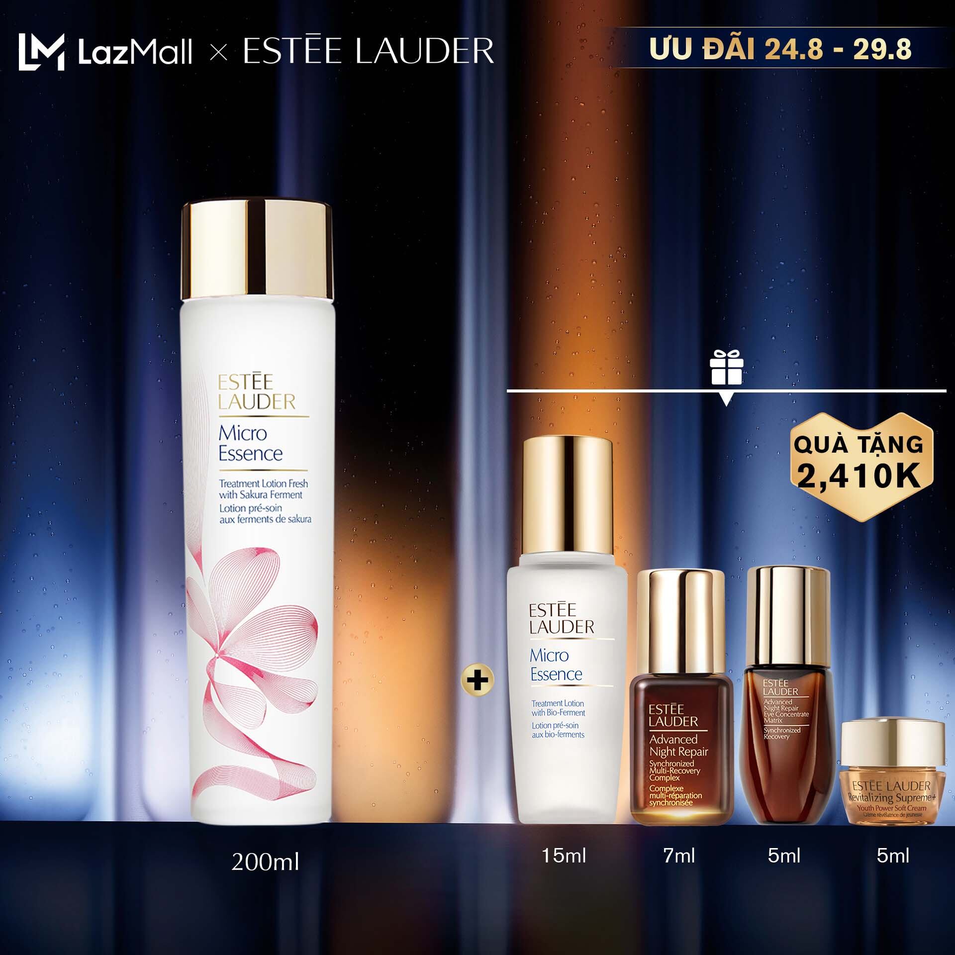 Nước dưỡng tinh chất Estee Lauder Micro Essence Treatment Lotion Fresh with Sakura Ferment-Essence Lotion 200ml