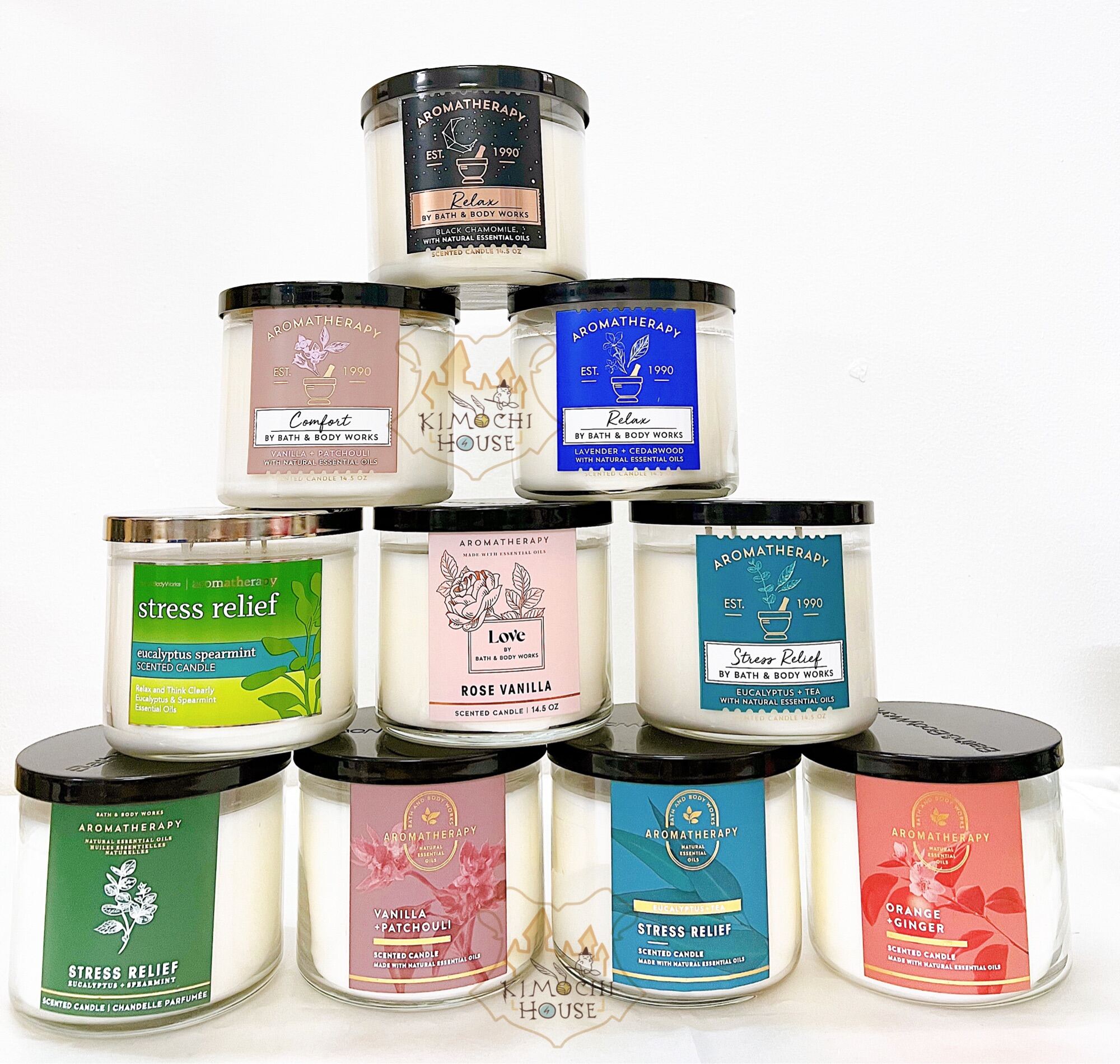 (Aromatherapy BBW) Nến thơm ba bấc Bath Body Works dòng thư giãn