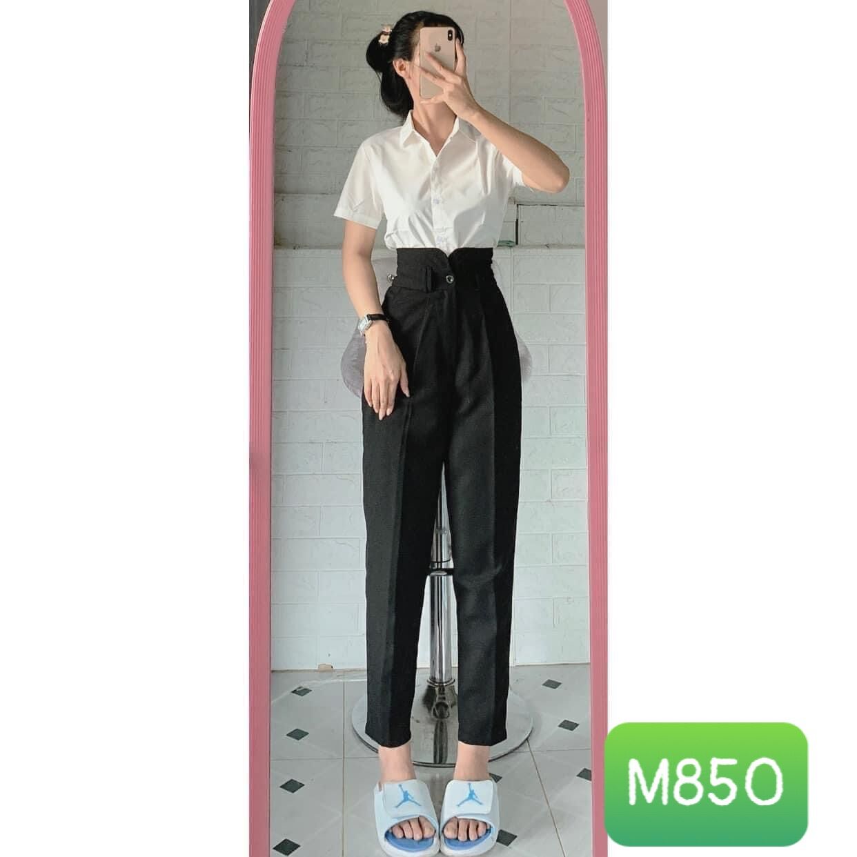 Quần tây lưng cao 2 đĩa -748
